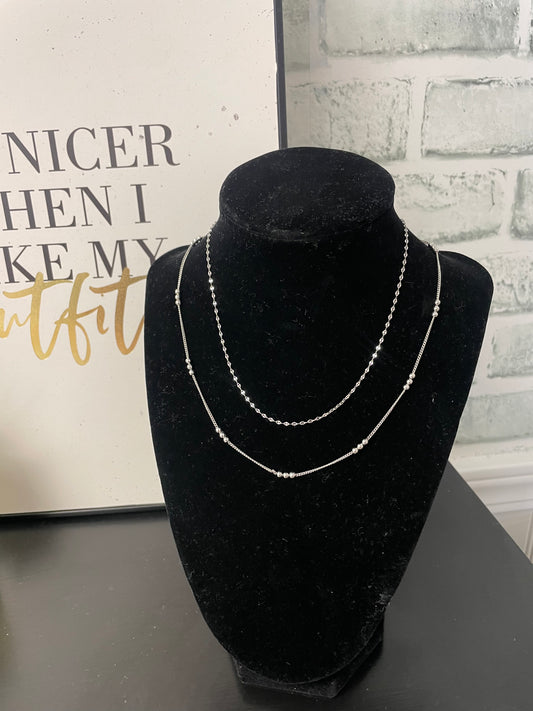 Two For You Silver Necklace - Ella Chic Boutique
