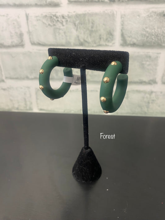 Candace Studded Hoops - Ella Chic Boutique