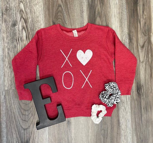 XOXO Sweatshirt - Toddler Girls - Ella Chic Boutique
