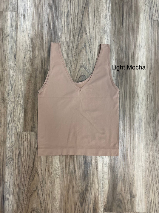 Oh So Soft Stretchy Reversible Cropped Tank Top Yelete NikiBiki  - Ella Chic Boutique