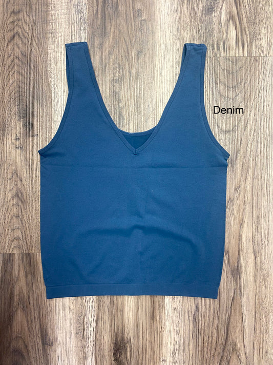 Oh So Soft Stretchy Reversible Cropped Tank Top Yelete NikiBiki  - Ella Chic Boutique