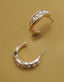 Intertwined Pearl Hoop Earrings
