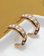 Intertwined Pearl Hoop Earrings