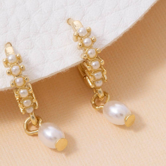 Intricate Pearl Stud And Hoop Earrings Set 210 jewelry - Ella Chic BoutiqueAnarchy Street