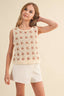 It’s A Feature Tween Girls Crochet Knit Top 240 Kids Clothing - Ella Chic Boutiqueheart and arrow
