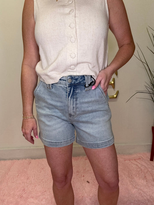 Judy Blue High Waisted Trouser Shorts