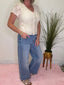 Judy Blue Midrise Claudia Ankle Wide Jeans 160 jeans - Ella Chic BoutiqueJudy Blue