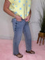 Judy Blue Petite Midrise Rigid Magic Straight Leg Jeans 160 jeans- Ella Chic BoutiqueJudy Blue