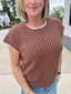 Just a Little Detail Knit Sweater Top in Chocolate 110 Tops- Ella Chic BoutiqueThe Workshop Studio
