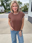 Just a Little Detail Knit Sweater Top in Chocolate 110 Tops- Ella Chic BoutiqueThe Workshop Studio