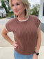 Just a Little Detail Knit Sweater Top in Chocolate 110 Tops- Ella Chic BoutiqueThe Workshop Studio
