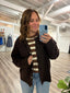 Just My Type Button Down Cardigan in Chocolate 130 Sweaters- Ella Chic BoutiqueLE LIS