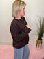 Just My Type Button Down Cardigan in Chocolate 130 Sweaters- Ella Chic BoutiqueLE LIS