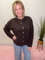 Just My Type Button Down Cardigan in Chocolate