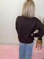Just My Type Button Down Cardigan in Chocolate 130 Sweaters- Ella Chic BoutiqueLE LIS