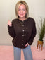 Just My Type Button Down Cardigan in Chocolate