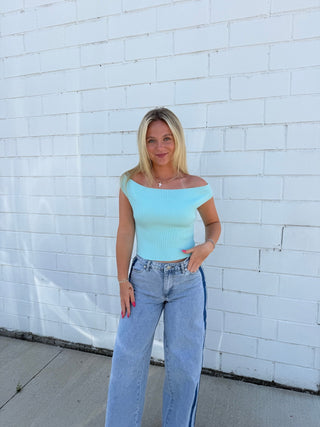 Knit Off The Shoulder Top - Ella Chic BoutiqueElla Chic Boutique