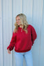 LA City Cozy Sweatshirt in Burgundy 110 Tops - Ella Chic Boutique