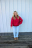 LA City Cozy Sweatshirt in Burgundy 110 Tops - Ella Chic Boutique