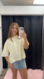 Lace Hem Cropped Top in Creamy Yellow 110 Tops- Ella Chic BoutiqueVine & Love