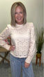 Lace High Neck Puff Sleeve Top 110 Tops - Ella Chic Boutique