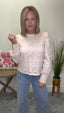 Lace High Neck Puff Sleeve Top 110 Tops - Ella Chic Boutique