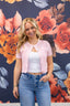 Lace Knit Pearl - Button Cardigan in Blush Pink 110 Tops - Ella Chic BoutiqueCamellia