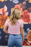 Lace Knit Pearl - Button Cardigan in Blush Pink 110 Tops - Ella Chic BoutiqueCamellia