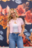 Lace Knit Pearl - Button Cardigan in Blush Pink 110 Tops - Ella Chic BoutiqueCamellia