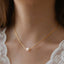 Large Pearl Stone 18K Gold Necklace