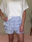 Layered Ruffle Eyelet Mini Skort in Light Blue 180 Shorts & Skirts - Ella Chic BoutiqueButtermelon