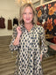 Leading the Way Abstract Print Dress