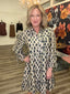 Leading the Way Abstract Print Dress