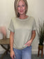 Learning it All Sage Short Sleeve Top 110 Tops - Ella Chic Boutique