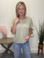 Learning it All Sage Short Sleeve Top 110 Tops - Ella Chic Boutique