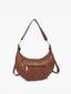 Lee Slouchy Shoulder Bag w/ Dual Zip Compartments: Sand - Ella Chic Boutique