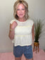 Lemon Drop Striped Tiered Top 110 Tops - Ella Chic BoutiquePapermoon