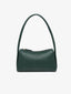 Leona Top Zip Baguette Shoulder Bag: Forest Green