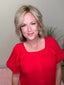 Liberty Textured Gauze Top in Grenadine Red