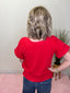 Liberty Textured Gauze Top in Grenadine Red 110 Tops - Ella Chic BoutiqueMikarose