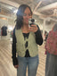 Lift You Up Sage Green Quilted Vest 110 Tops - Ella Chic Boutique