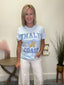 Light Blue Amalfi Coast Graphic Tee Shirt 120 Tees & Tanks - Ella Chic Boutique