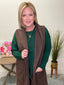 Long Length Shawl Collar Soft Vest in Mocha 140 Jackets - Ella Chic Boutique