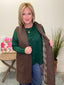 Long Length Shawl Collar Soft Vest in Mocha 140 Jackets - Ella Chic Boutique