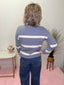 Look Up Wide Stripe Sweater Top 130 Sweaters - Ella Chic Boutique