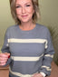 Look Up Wide Stripe Sweater Top 130 Sweaters - Ella Chic Boutique