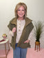 Looks Sharp Oversized Sherpa Sleeveless Vest Jacket in Olive 140 Jackets - Ella Chic Boutique