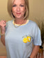 Love For Lemons Embroidered T-shirt Top