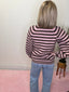 Love This for You Striped Cardigan in Pink and Brown 130 Sweaters- Ella Chic BoutiqueLE LIS