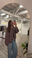 Love This for You Striped Cardigan in Pink and Brown 130 Sweaters- Ella Chic BoutiqueLE LIS